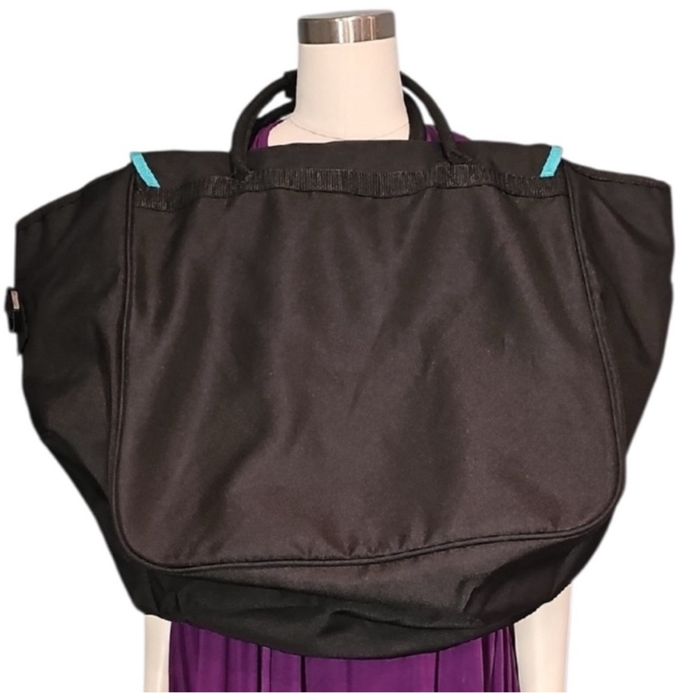 🌺 Tupperware Black Tote with Blue Trim - Picture 3 of 4